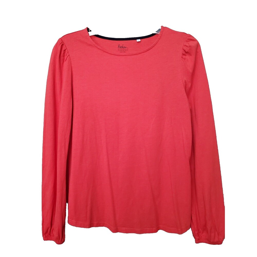 Boden Orange Cotton/Modal Supersoft Long Sleeve T-Shirt Size US 6
